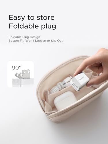 Image of UGREEN Nexode Air 45W USB C Charger Block, Ultra Mini GaN Fast Charging | Foldable Plug, Compact Size (1.21 x 1.21 x 1.42 inches), Premium Texture, for iPhone 17, Galaxy S26 /S25, Macbook Air /Neo /Pro