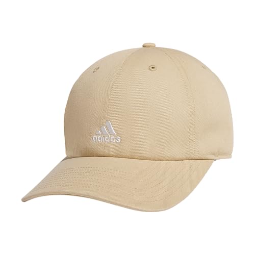 adidas Saturday Baseball Cap – Adjustable Cotton Hat, Athletic Relaxed Fit Casquette, Magic Beige/Off White, Taille Unique Femmes
