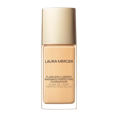 Laura Mercier Flawless Lumière Foundation, 15HR Hydration, Medium to Full Coverage, Breathable Formula, Improves the Look of Dull and Dry Skin, Luminous Finish, Non-Comedogenic, Vitamin C Infused