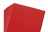 12x12 Permanent Vinyl, 10 Pack Red Outdoor Adhesive Backed Craft Sheets in Matte Finish for Silhouette and Cricut to Make Monograms Stickers Decals and Signs by Scraft Artise