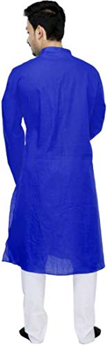 Image of Men's Cotton Blend Plain Kurta Comfortable and Stylish