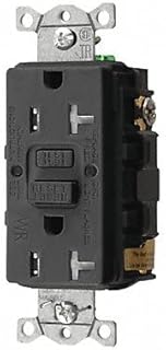 Gfci Receptacle, 20A, 125Vac, 5-20R, Black