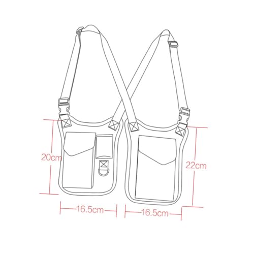 Pochette à aisselles nylon trois poches contre le vol d'effet - 4