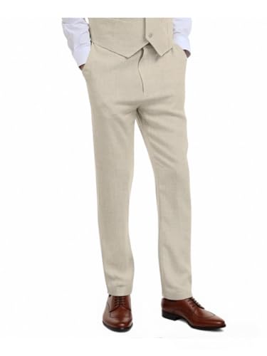 DYH Boys Linen Pants Lightweight Breathable Pants Casual Outfits with Elastic Waist2