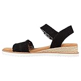 Skechers DESERT KISS ADOBE PRINCESS, Sandalias Mujer, Negro (Black Canvas), 38 EU