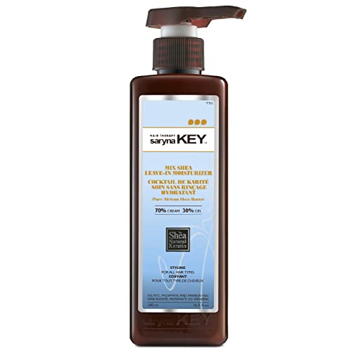 Saryna Key Curl Control Mixed Shea 70-30 (500ml/16.9oz) - Leave-in-Moisturizer - Pure African Shea Butter - Perfect for Soft Waves and Loose Curls - contains enhanced concentrations of Shea Butter