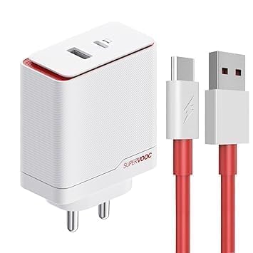 Image of 100W Original Super Vooc Dual Port Charger Adapter & Cablev Compatible for All OnePlus Smartphones | Laptops, Macbooks, & All Type Devices (ONE Plus 100W Multi Port Charger)