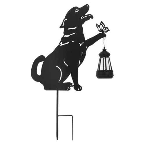 Lampe solaire jardin chien : finis les espaces sombres avec cette lanterne métal étanche