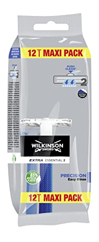 Wilkinson Extra 2 Précision Rasoirs Jetables Masculins, 12 unités