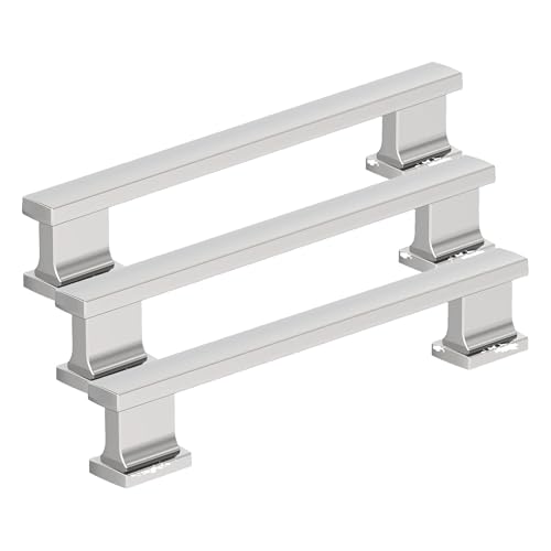 Image of Amerock 10BX3709226 | Polished Chrome Cabinet Pull | 5-1 /16 inch (128mm) Center-to-Center | 30 Pack | Triomphe | Furniture Hardware
