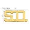 Smith & Warren 1/2 S.O. Letter Collar Brass Rank Insignia Gold Finish Sheriff Uniform Pin