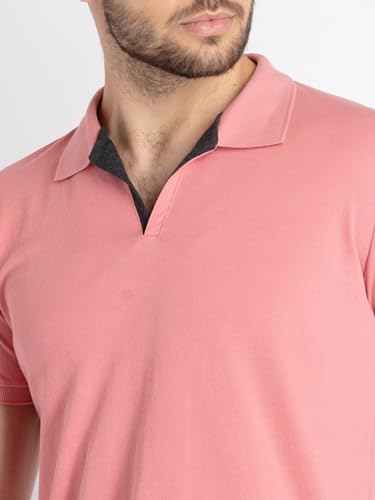 Image of Status Quo Men's Polo T-Shirt | Rich Cotton Blend | Slim Fit | All Day Comfort | Contrast Inner Placket | Polo Collar
