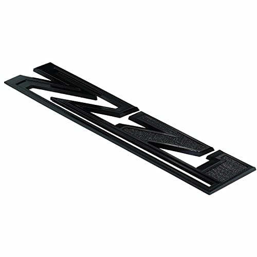 Image of 2X Large Size Z71 RH LH Side Fender Emblem Nameplate Badge Decal Replacement for 2019-2021 Chevy Silverado (Matte Black)