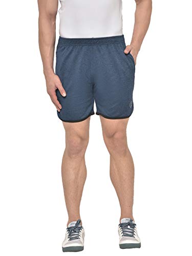 Image of CHKOKKO Men Shorts for Gym Sports or Running | Dry-Fit Fabric Single Layered Active Summer Workout Wear Knee Length Regular Fit | Elastic Waist with Front and Back Pockets