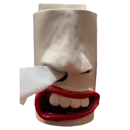 Soporte para de pañuelos faciales, organizador de de pañuelos, soporte de servilletas de resina, organizador decorativo de papel facial | Dispensador de pañuelos artístico, de