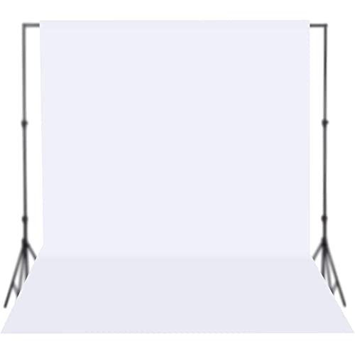 Image of 8x14 Ft. White Screen Backdrop Background Curtain Rod Pocket for Photography, Photoshoot, Product Live Streaming, Zoom Meetings, VFX Editing, YouTube Video, Instagram Reels