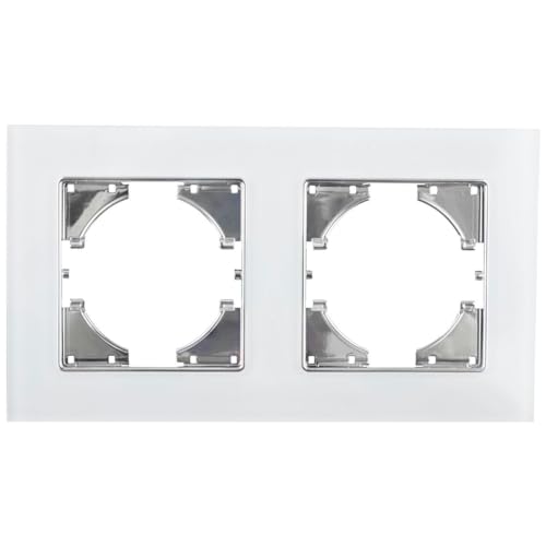 Cadre 2 éléments horizontal S-EMPOT pour remplacer une plaque d'interrupteur jaunie