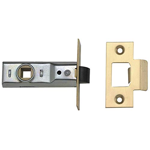 Union Tubular Mortice Latch 2648 Silver Enamel 64mm 2.5in Visi