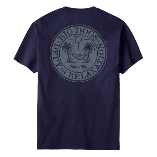Big Dogs Brand Relaxation Badge Men's T-Shirts | Big and Tall Shirts for Men | Graphic Tees Men | Sizes Med-6x