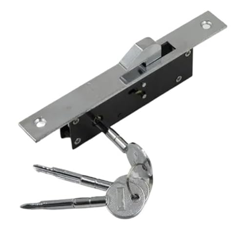 スライドドアフックロック アルミニウム合金ウィンドウロック 盗難 木製ゲート フロアロック クロスキー付き 木製ドア用 1個(Typ2)