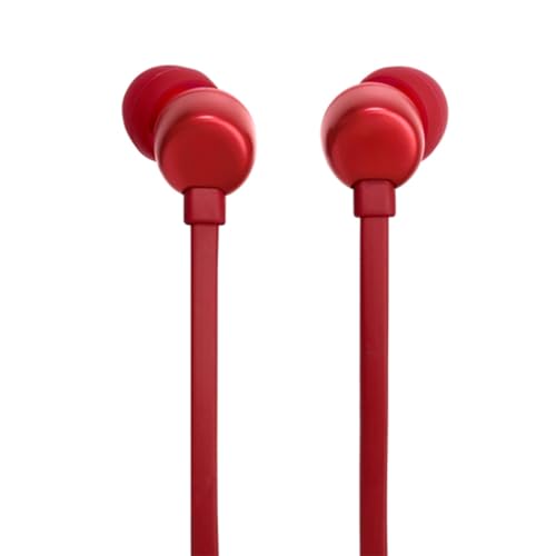 Image of Type-C Wired Earphone with Tangle-Free Cable Construction, Intelligent 3-Button EQ Remote and Microphone, for 310C Jbll USB-C Devices [Red]