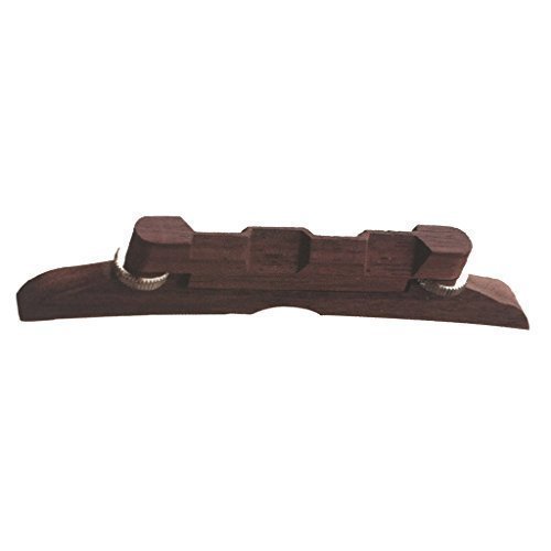 Greenten 4.49" Adjustable Compensated Mandolin Strings Bridge Rosewood for Archtop Mandolins