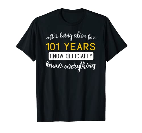 Camiseta de 101 cumpleaños – Regalo de cumpleaños de 101 años Camiseta