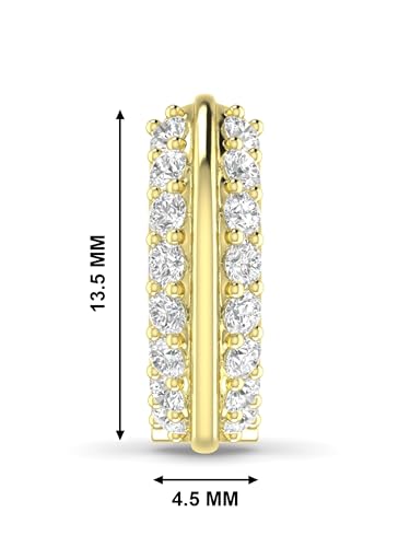 Image of ORIONZ Hoop Earrings for Men & Boys (1 Piece) - 925 Sterling Silver - Gift for Birthday Anniversary - 18k Gold Plated Jewellery - Men Fashion