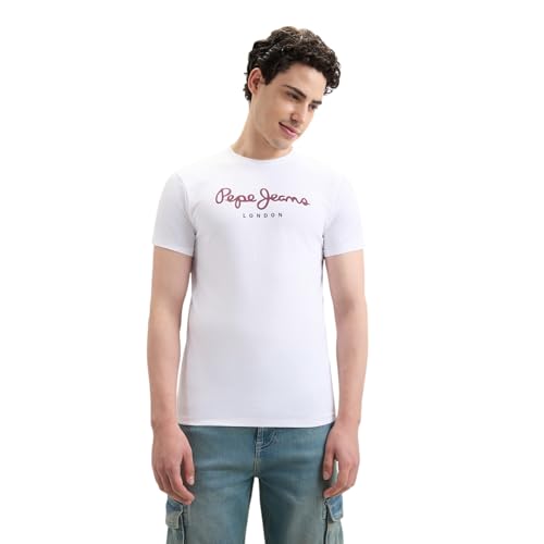 Image of Pepe Jeans Men T-Shirt|Cotton|Slim Fit