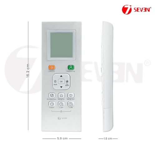 Image of 7SEVEN Compatible of Original AC Remote Control for Trane Split and Window 1 1.5 2 ton Air Conditioner - Existing AC Remote Should Match with Same Feature as remotes Model 180