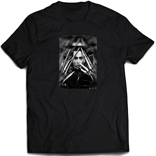 Camiseta Edward Mãos de Tesoura Camisa Terror Filme Cor:Preto;Tamanho:G