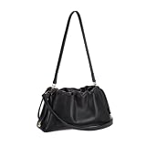 Telena Shoulder Bag for Women Trendy Underarm hobo Handbag Crossbody Purse Drawstring with Adjustable Strap for Daily Travel Use Black