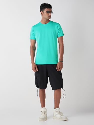 Image of Bewakoof Men's 100% Cotton Solid Regular Fit Half Sleeve Round Neck T-Shirt | Tshirt for Men Cotton| Casual Wear | Street Wear