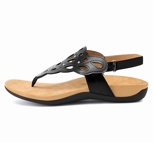 Athlefit Orthopedic Sandals for Women Summer Adjustable Orthotic Thong Sandals with Arch Support2