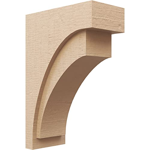 9"W x 18"D x 27"H Classic Rivera Rough Cedar Woodgrain TimberThane Corbel, Primed Tan