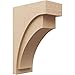Ekena Millwork 9"W x 18"D x 27"H Series 2 Classic Rivera Rough Cedar Woodgrain TimberThane Corbel, Primed Tan