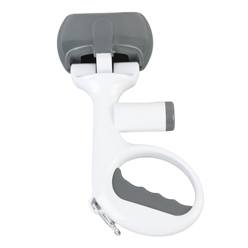 BAOFUYA Dog Cat Pooper Scooper, Herramienta de Limpieza de Caca para Mascotas de Cabina de Gato Portátil de una Mano para Perros para Mascotas (Grey)
