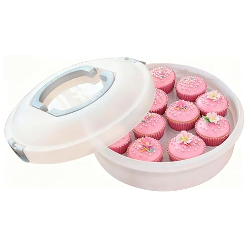 10 Inch Portable Pie Carrier with Lid and Tray 3-In-1 Round Cupcake Container Egg Holder Muffin Tart Cookie Keeper Food (Grey) 10 Inch Portable Pie Carrier with Lid and Tray 3-In-1 Round Cupcake Container Egg Holder Muffin Tart Cookie Keeper Food (Grey)