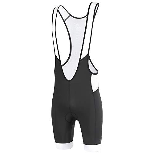 Men\'s Cycling Bib Shorts, 4D Padded Bike Tights Compression Bicycle Pants(Black,4XL)