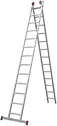 Escada de Alumínio Botafogo Extensiva, 2x13 degraus - Esc0622