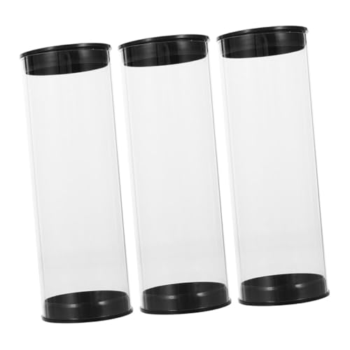 OSOLADY 3Pcs Clear PVC Golf Ball Holder Tube Transparent Portable Golf Ball Container Multi Purpose Storage for Golf Tennis Baseball Softball for Home Store Display