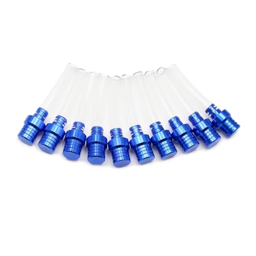 Image of PRO BAT 10 Pack Two-way Motorcycle Fuel Tank Air Vent Gas Cap Oil Vent Breather Hose Tube Gas Tank Cap Vent for Dirt Bike Pit Bike ATV All Factory CRF XR CR All Quads All Off-road Motorcycle, Blue