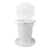 HAUTEUR RÉGLABLE: Toilettes portables rétractables pour le camping, vous pouvez ajuster librement la hauteur de votre choix. Il dispose de 7 niveaux de hauteur réglables, d'une hauteur réglable étendue de 4,33 à 13,46 pouces. Qu'ils soient âgés ou enfants, hommes ou femmes, ils peuvent toujours trouver une hauteur confortable pour eux-mêmes.