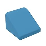 クラシック ブロック 30 スロープ 1x1x2/3 (チーズ スロープ) 100 ピース、レゴパーツおよびピース 50746 と互換性あり、クリエイティブ プレイ セット - すべての主要ブロック ブランドと (色: 完全透明)(Sky Blue)