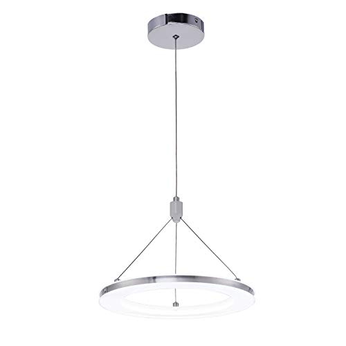 Modern Pendant Light, Kitchen Island Mini LED Ceiling Mount Lighting, Hanging Light Fixture, 15W Cool White 6500K Adjustable Height Pendant Lighting for Dining Room, Bedroom, Living Room, Coffee Bar