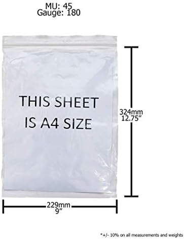 50 x Simply Direct GLA4 (9" x 12.75" - 229mm x 324mm) A4 Large Clear Grip Seal Plastic Poly Press & Seal Bags - Assorted Sizes & Quantities