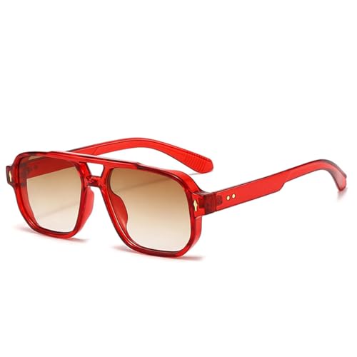 Lunettes de soleil vintage pour en finir avec la fatigue visuelle grâce au dégradé thé rouge