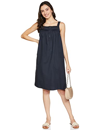 Image of Amazon Brand - Eden & Ivy Women's Cotton Knee Length Sleeveless Nighty
