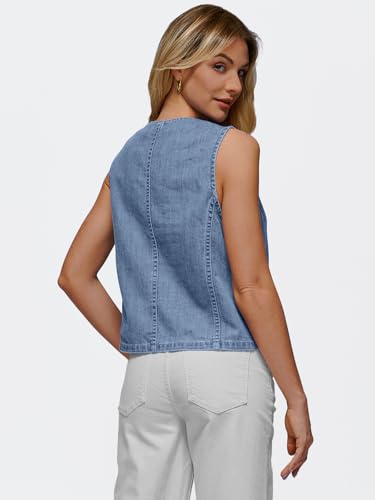 AUTOMET Jean Vest Tops for Women Denim Top Button Down Waistcoat 2025 Fall Sleeveless V Neck Top Outfits Y2k Clothes4
