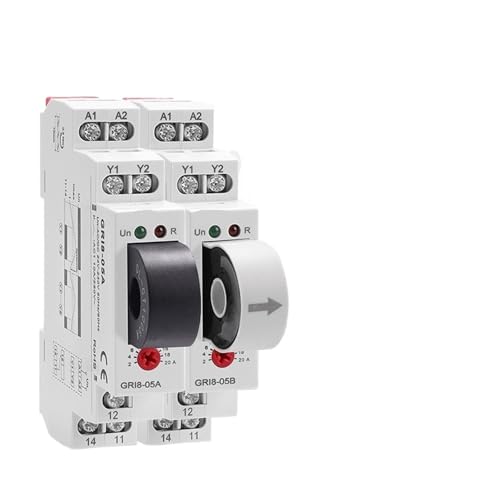 Relé de monitoreo de corriente 2A-20A GRI8-05B protección sobrecorriente baja corriente AC24V-240V